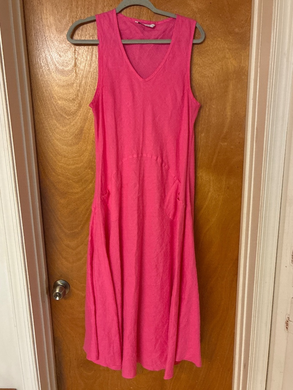 Luna Luz 100% Linen Midi Dress